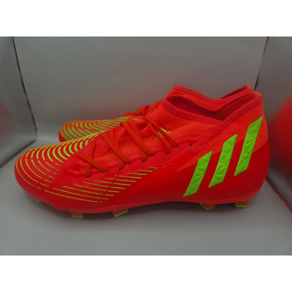 Adidas Predator Edge.3 FG Firm Ground Soccer Cleats Mens 11 Red Green GW1005 New